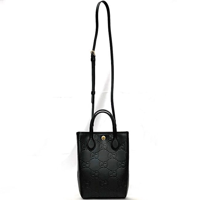 Gucci 2 Way Bag Super Mini Bag Black Now Line