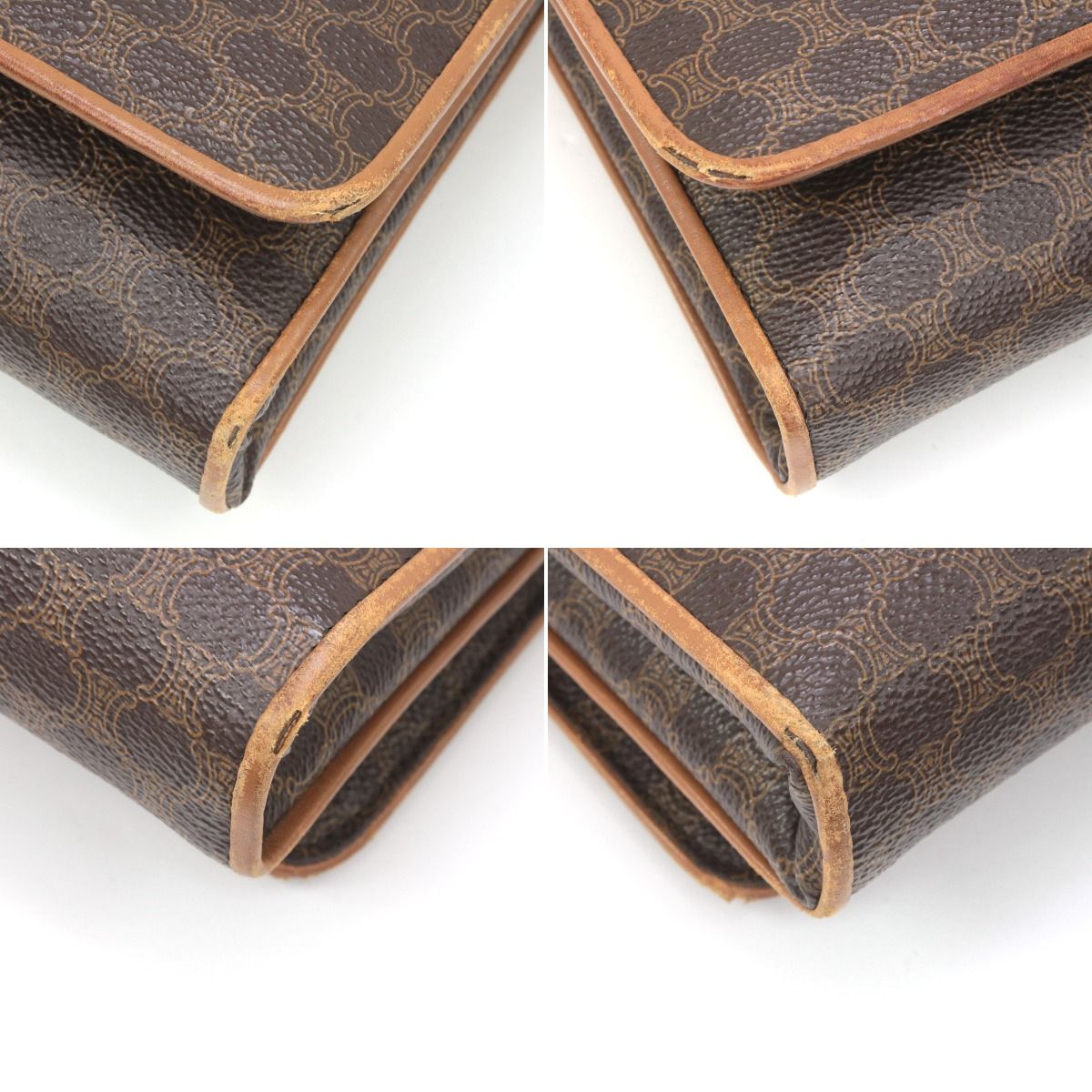 Celine Macadam Pattern Shoulder Bag M08 Brown