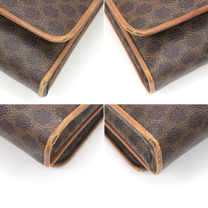 Celine Macadam Pattern Shoulder Bag M08 Brown