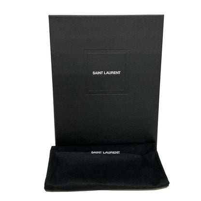 Saint Laurent Paris Clutch Bag Pouch Rive Gauche 581369 White X Black Leather