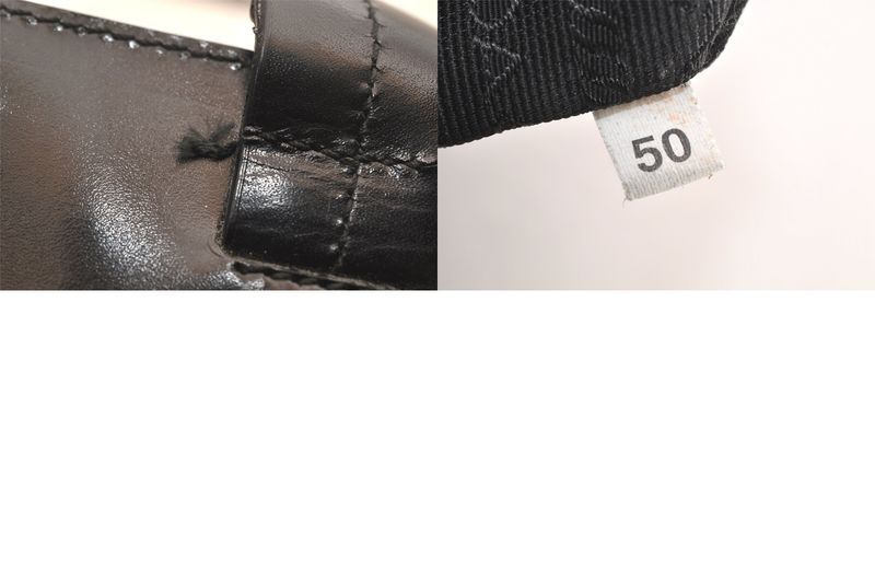 Prada Vintage Nylon Leather Shoulder Handbag Black 3552n