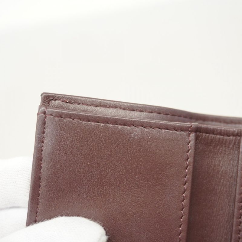 Chanel Trifold Wallet Matelasse Caviar Skin Black Chien Pan Gold Hardware Women