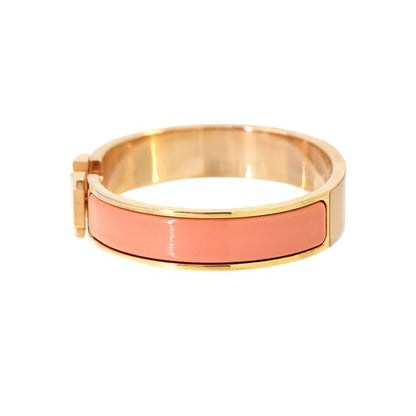 Exhibited Hermes Clic H Fan Bangle Bracelet Pink Gold Accessory Clic H 90299231