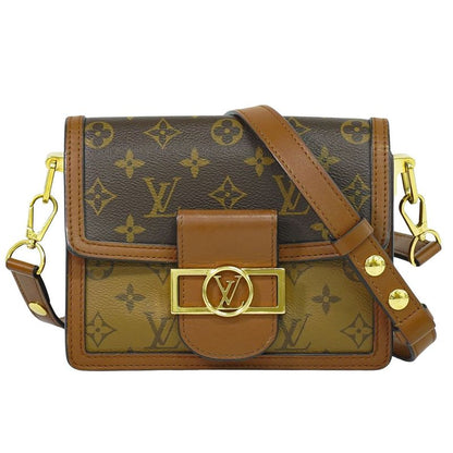 Authentic Louis Vuitton LV Dauphine MINI Monogram Reverse Shoulder Bag Pochette