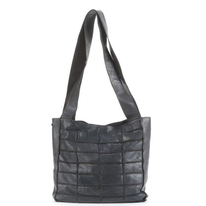 Chanel Chocobar Lambskin Leather Shoulder Bag Shoulder One Shoulder Tote Black