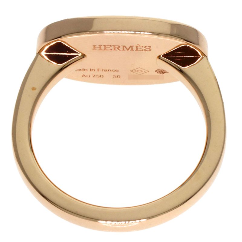 Hermes Verso #50 Ring - 18K Pink Gold Ladies