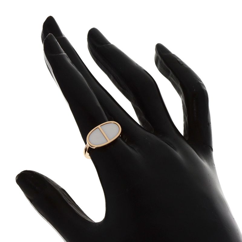 Hermes Verso #50 Ring - 18K Pink Gold Ladies