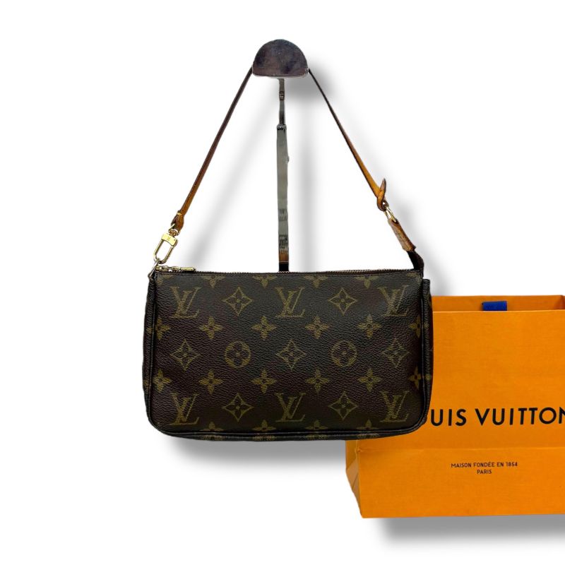 Louis Vuitton Accessoire Pochette Monogram Leather Accessory Pouch Mini Handbag