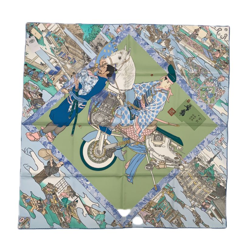 Hermes Carre 90 Les Artisans D'hermes Artisans Scarf 100% Silk