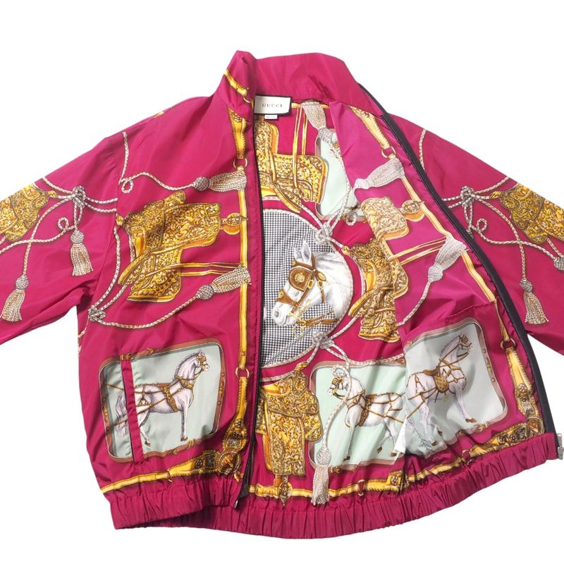 Gucci Blouson Size M Zip Up Nylon Jacket Horse Tassel Made In Italy 20250501