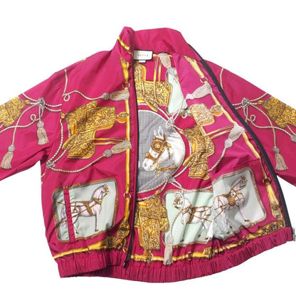 Gucci Blouson Size M Zip Up Nylon Jacket Horse Tassel Made In Italy 20250501