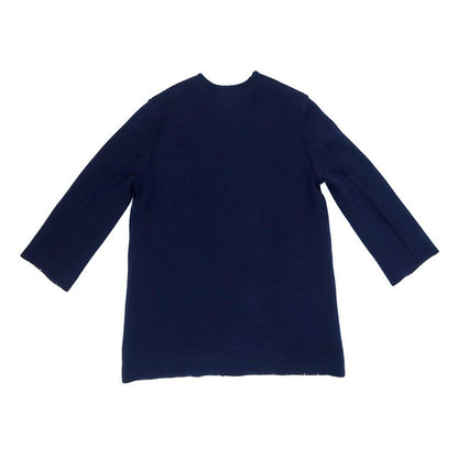 Gucci GG Jacquard Reversible Casual Digan S Navy- 773902 Gold Button