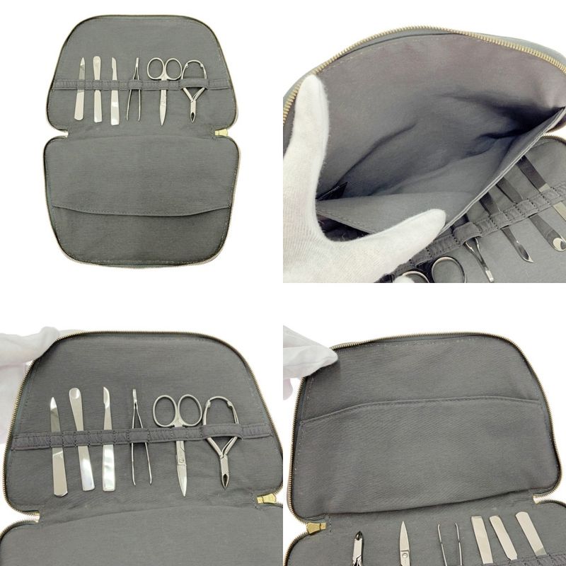 Hermes Cotton Pouch Grooming Set with Box 418777