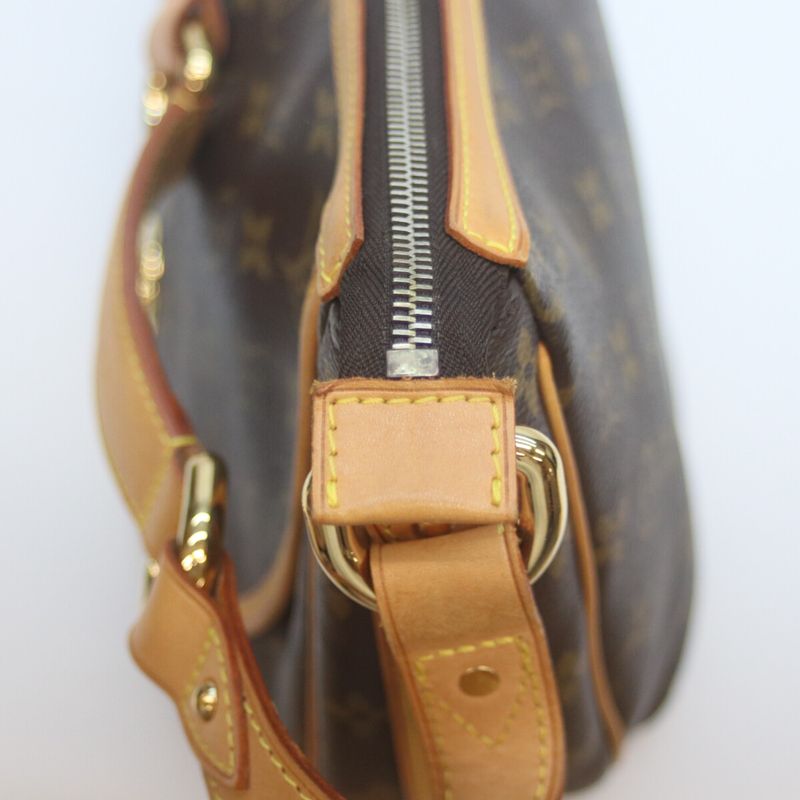 Louis Vuitton 06 M40076 Monogram Tulum PM Shoulder Bag Twist Lock Brown Women