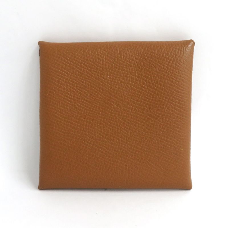 Hermes Bastia Gold Vo-epson Coin Case D Engraved 2019 Brown