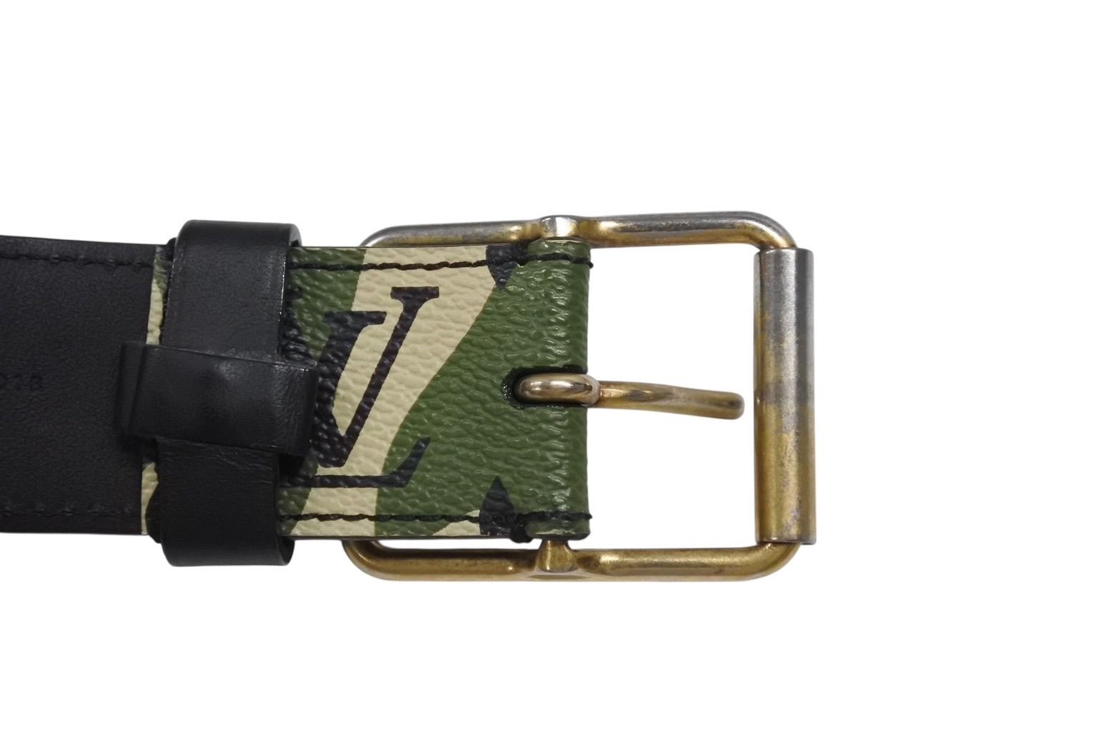 Louis Vuitton Belt Ceinture Monogram Moflage Takashi Murakami Gold — view 5