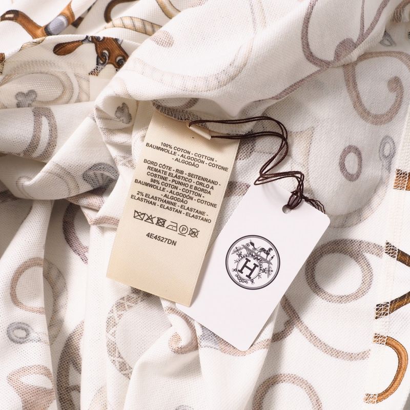 2024ssHermes Dress Size 40 Panoply De Cuir Deer Print Dress Made In