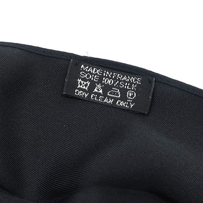 Hermes Necktie None Ground 5.5cm (2.17in) Silk Black Scarf Tie [box