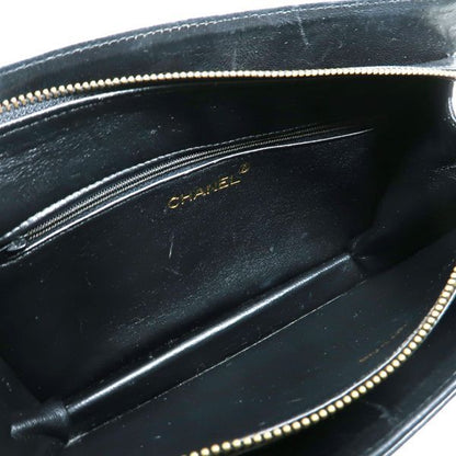 Chanel Chain Bag Black Matelasse Fringe Shoulder Bag Vintage No 1 Card Included