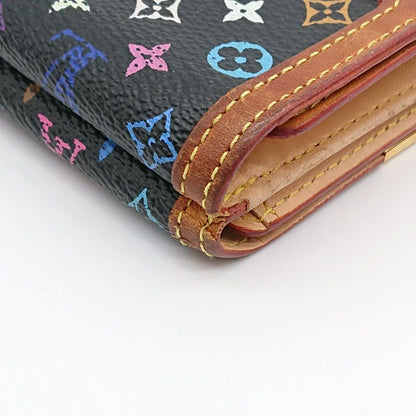 Louis Vuitton Multicolor Folded Wallet Porte Monet Vieux Carte Cles Di Black