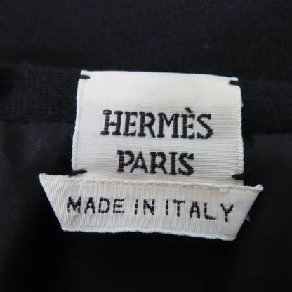 Hermes 100% Wool 100% Silk Lining Lining H Pattern Knee Length Tight Skirt