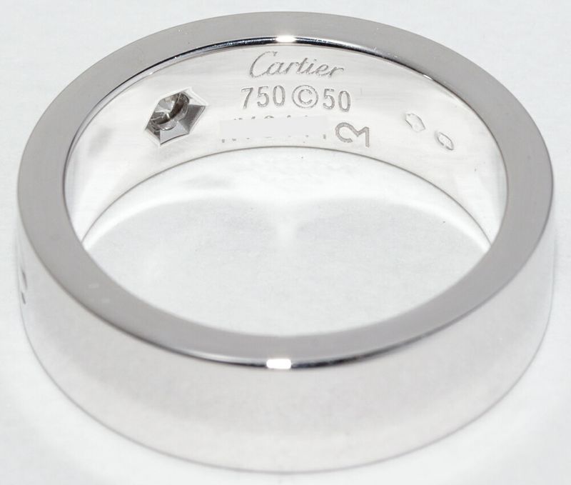 Cartier Ring 18K White Gold Diamond 1P Lovering Ring Width 55mm (022in)