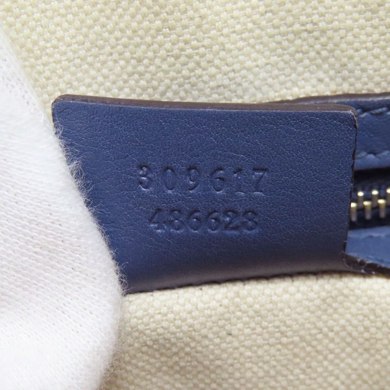 Gucci 309617 GG Signature Micro Shimmer 2WAY Handbag Leather Women