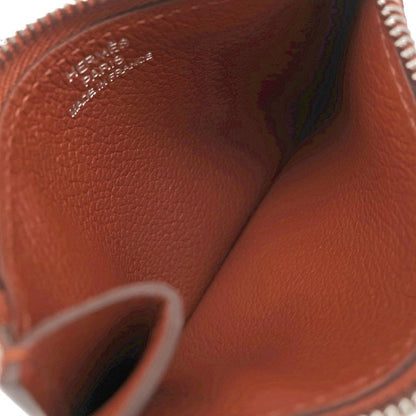 Hermes Bifold Wallet Lauris Luli Slim Verso Evercolor Rose Texas and Sienne