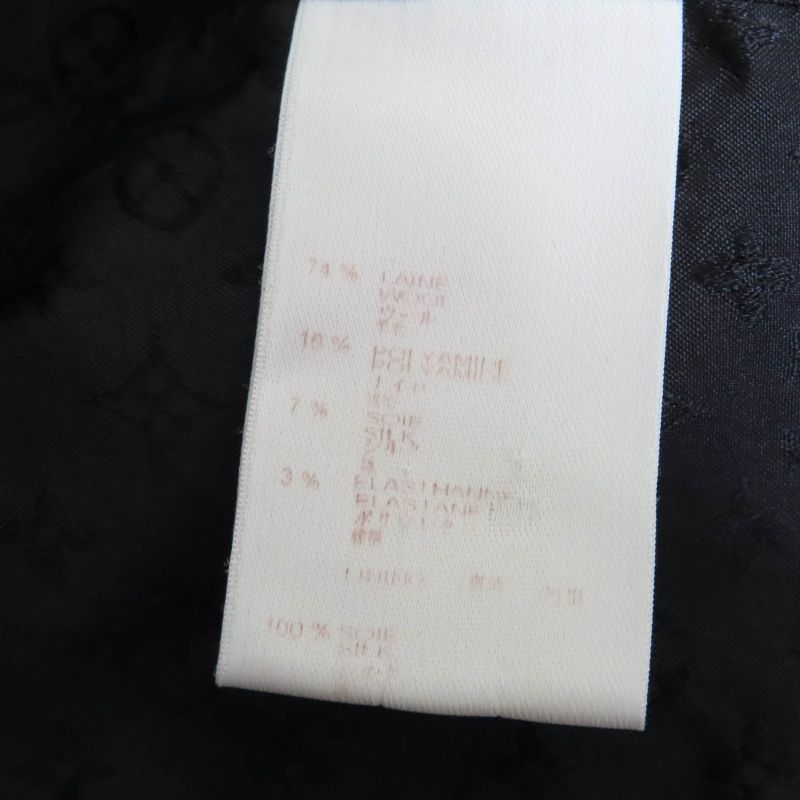 Louis Vuitton 09SS Wool Silk Blend Lined Monogram Mini Ruffle Design Jacket