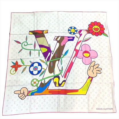 Louis Vuitton Takashi Murakami Collaboration Lvlogo Super Flat Blanc Carre 90