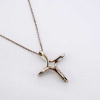Tiffany & Co Necklace Open Cross Silver 925 Ladies