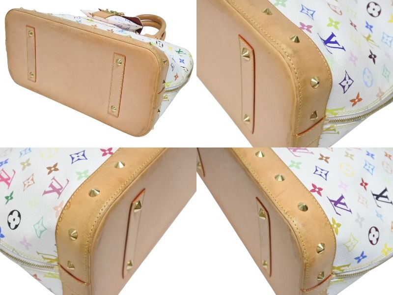 Louis Vuitton Takashi Murakami Alma GM Handbag Monogram Multicolor White — view 6