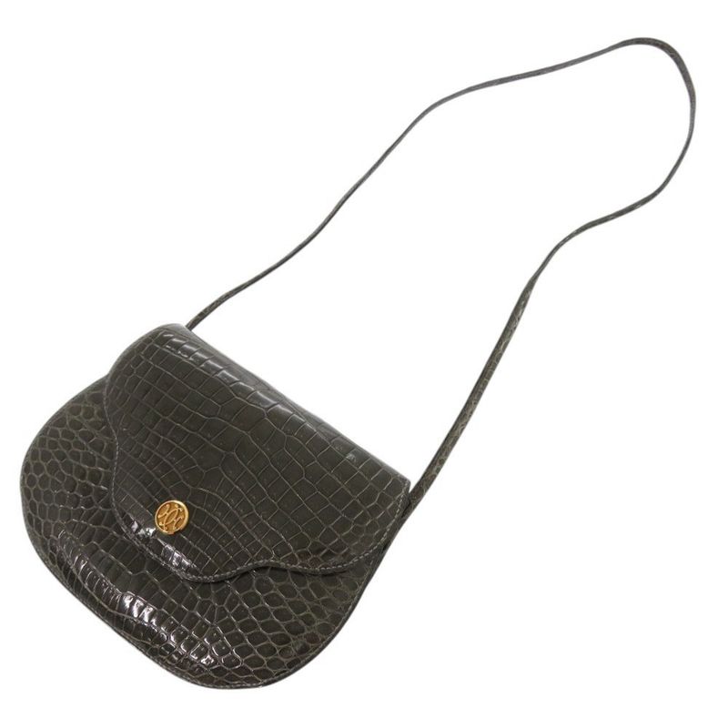 Hermes Paula Porosas Grayish Gold Hardware Shoulder Bag 1143 Hermes