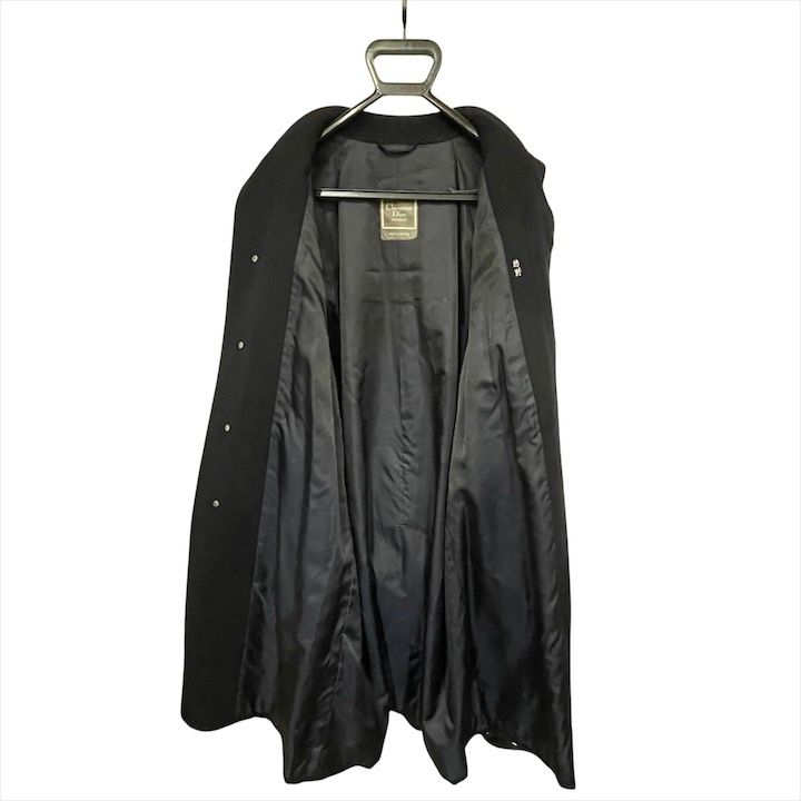Dior Ready to Wear Cashmere Blend Wool Long Stainless Steel Coat Navy