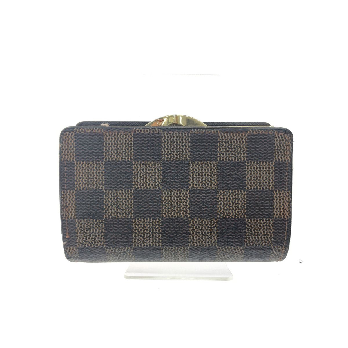 Louis Vuitton Damier Portefeuille Viennois Clasp Bifold Wallet N61674 Brown