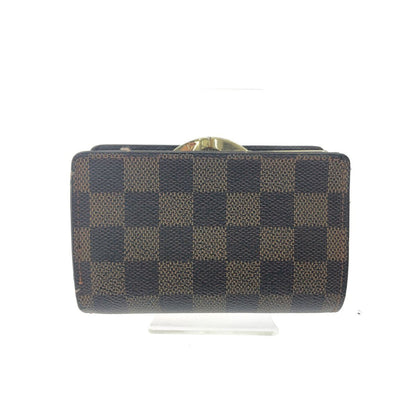 Louis Vuitton Damier Portefeuille Viennois Clasp Bifold Wallet N61674 Brown