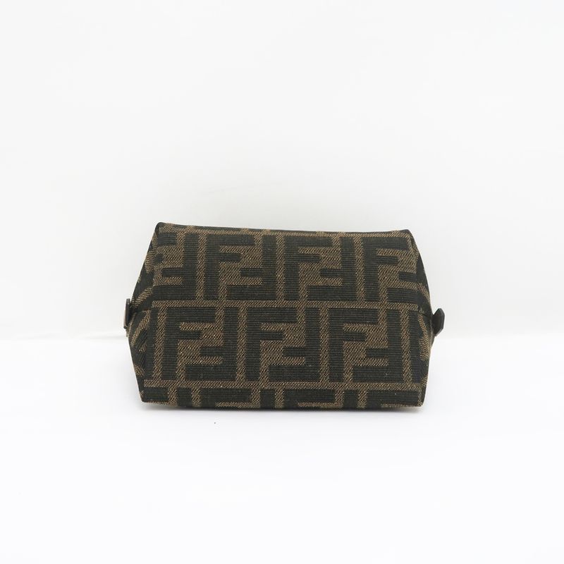 Fendi Pouch Zucca Pattern 8n0208 Brown Men's Women's Accessories