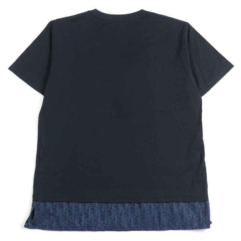 DIOR Homme 21SS 113j632a0677 Oblique Layered OVER TEE 100% Cotton Oblique