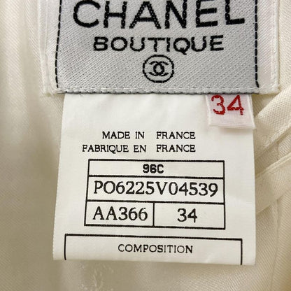 Chanel Miniskirt Size 34 S Women - Po6225 Ivory Coco Mark Button
