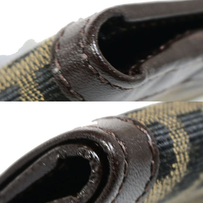 Fendi Bifold Wallet Zucca Pattern Clasp Leather 09bs116