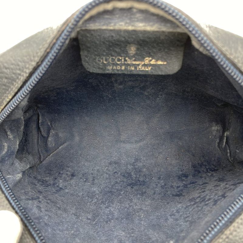 Gucci 27 004 998 Clutch Bag Second Bag Pouch GG Supreme Vintage Old Gucci Navy