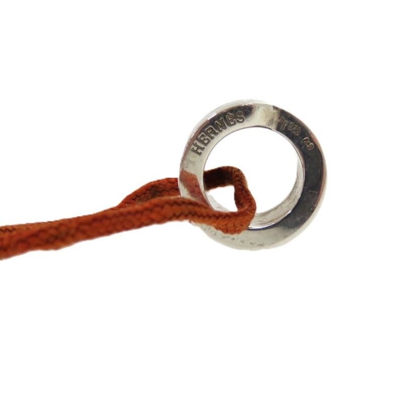 Hermes Move Ashes Necklace Italique Silver 925 Orange 0830 Choker Hermes