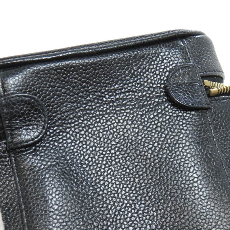 Chanel Vanity Gold Hardware Tote Bag Grained Calfskin Women's