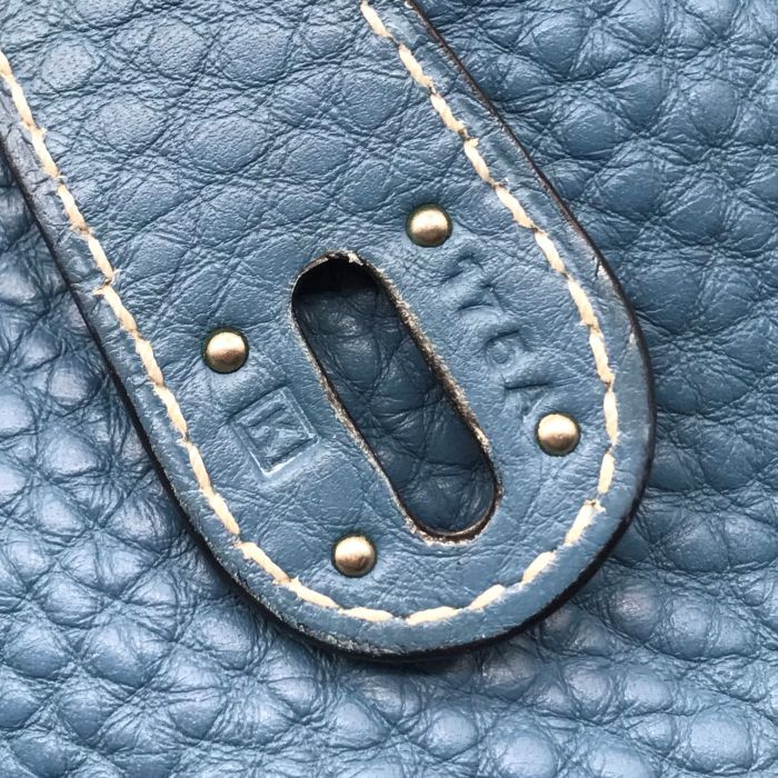 Hermes Lindy 30 2-Way Bag Taurillon Clemence Blue Jean Ladie Jeans