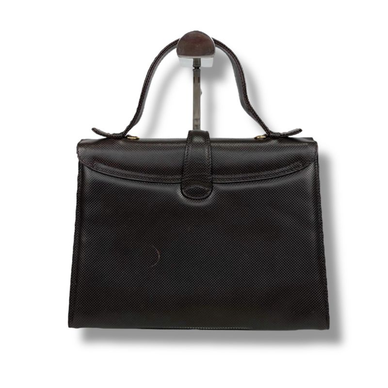 Bottega Veneta Marco Polo 2WAY Top Handle Bag Shoulder Bag Dark Brown Pvcleather