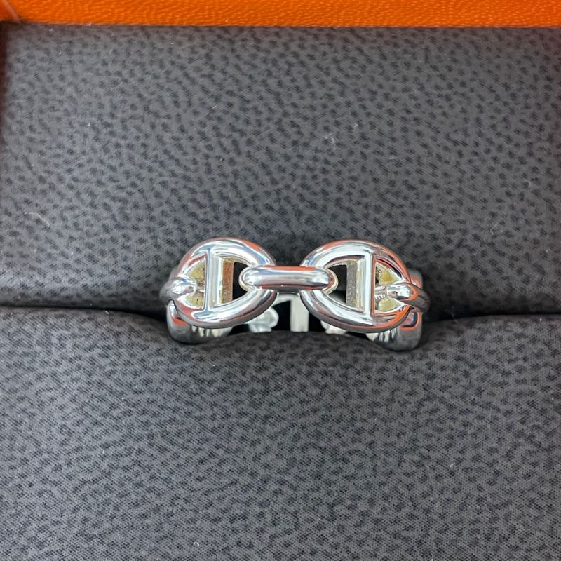Hermes Chaine D'ancre Anchene Ring Size 12.5 Ag925 A25-2896