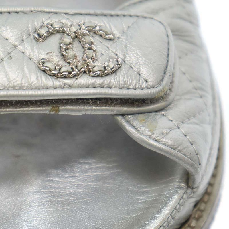 Chanel Footbed Coco Mark Sandals 0 G35927 Silver Grayish 36c