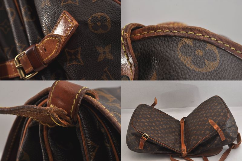 Louis Vuitton Monogram Saumur 35 Shoulder Cross Bag M42254 LV 5882m