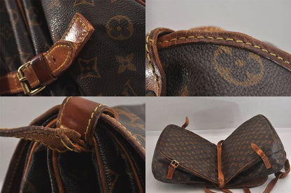 Louis Vuitton Monogram Saumur 35 Shoulder Cross Bag M42254 LV 5882m