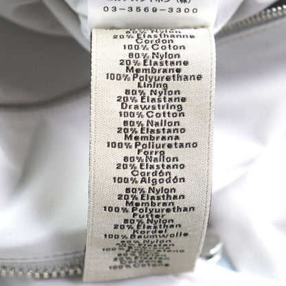 Hermes 24SS Bicolor Hooded Double Zip Nylon Jacket Blouson Light Gray Light